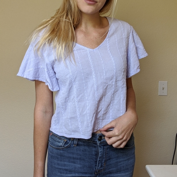 Lilac Ruffled Blouse - Picture 4 of 5